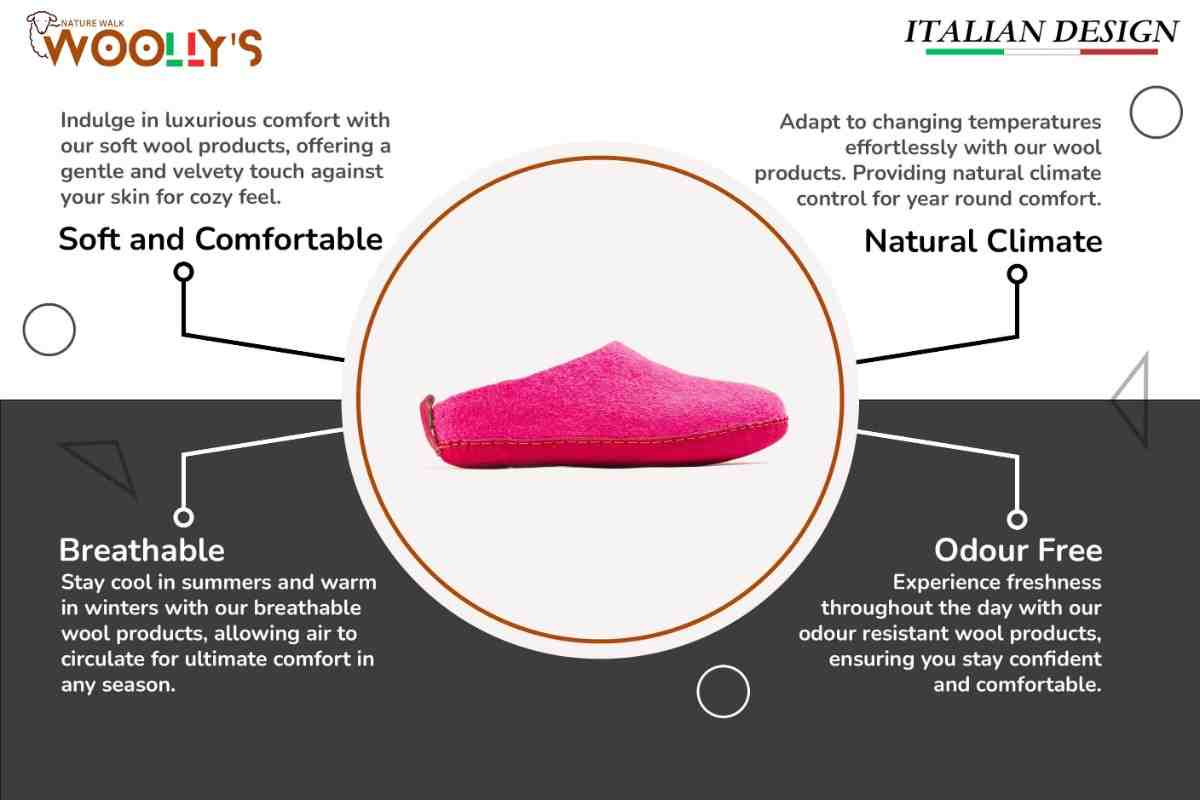 Indoor Open Heel Slippers With Leather Sole - Fuchsia