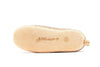 Indoor Open Heel Slippers With Leather Sole- Natural Brown