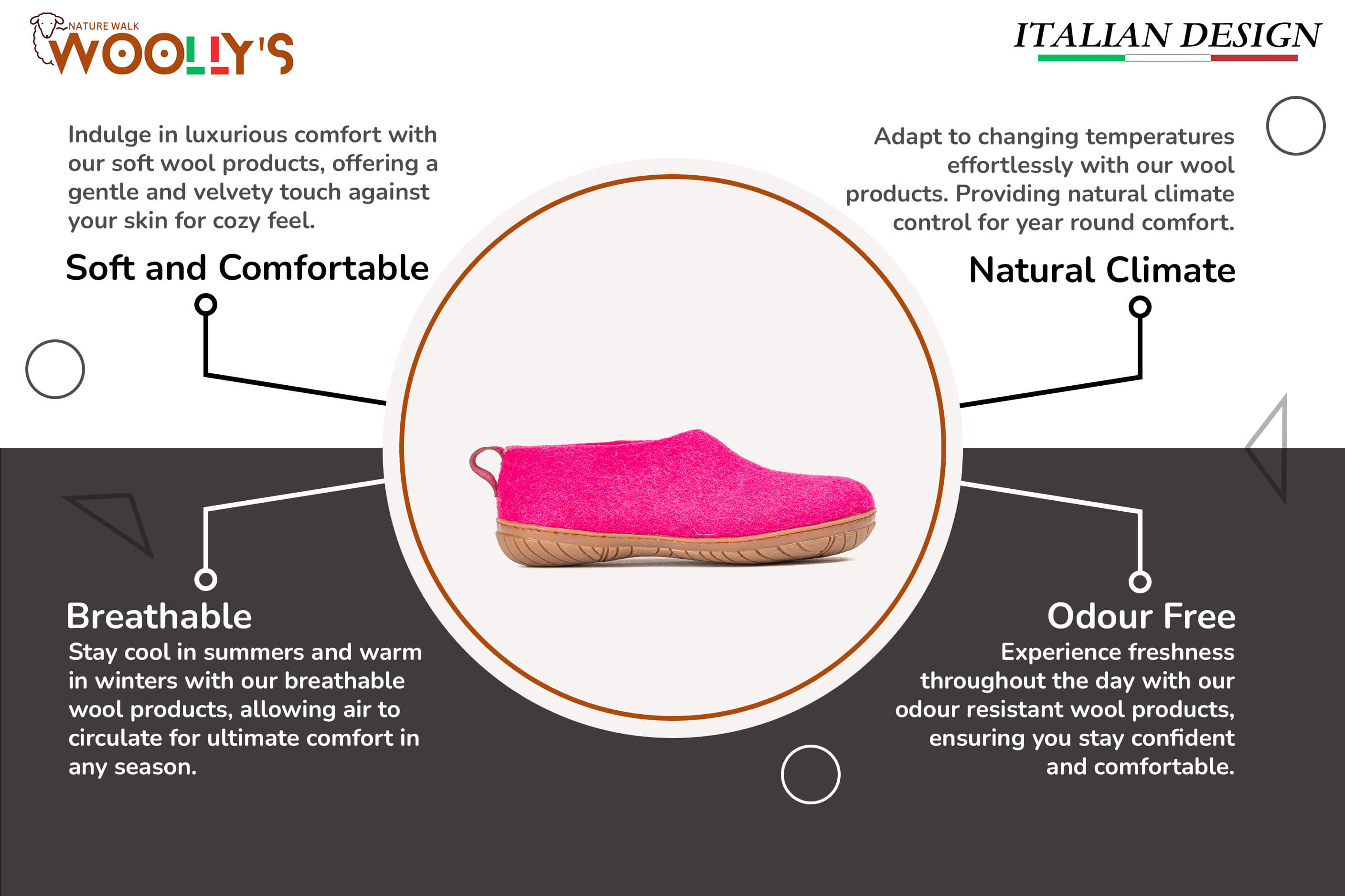 Outdoor Shoes With Rubber Sole - Fuchsia Feature