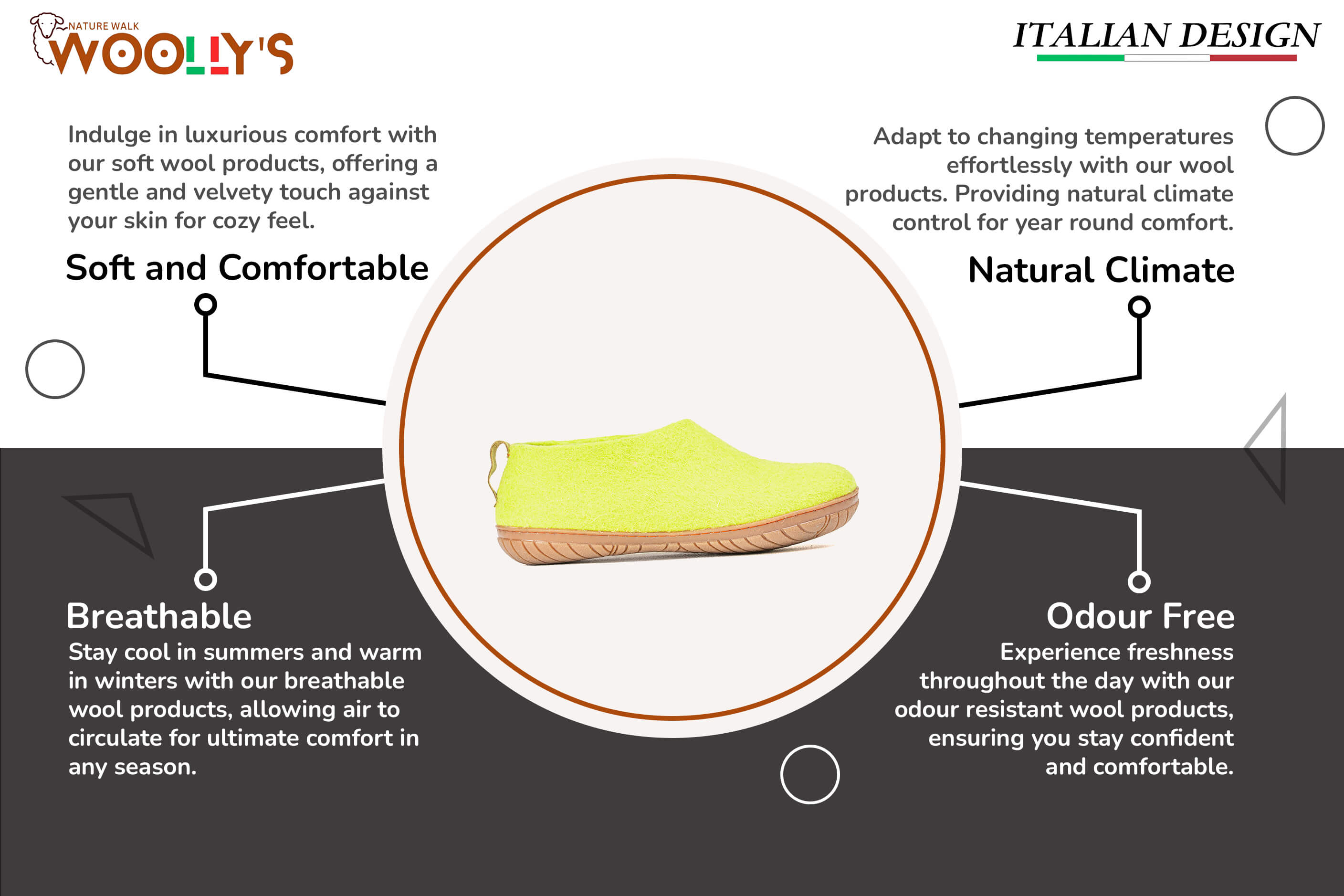 Outdoor Shoes With Rubber Sole - Lime Green Feature