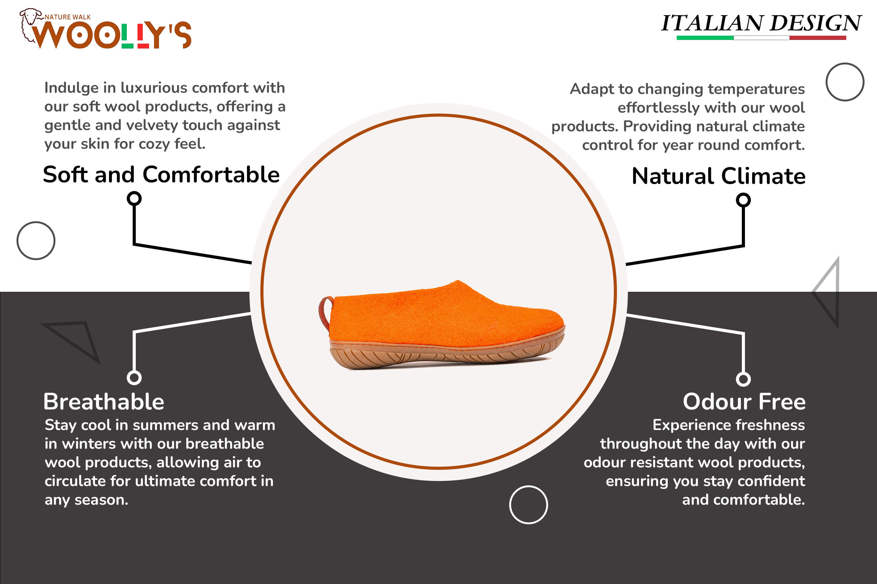 Outdoor Shoes With Rubber Sole - Orange Feature