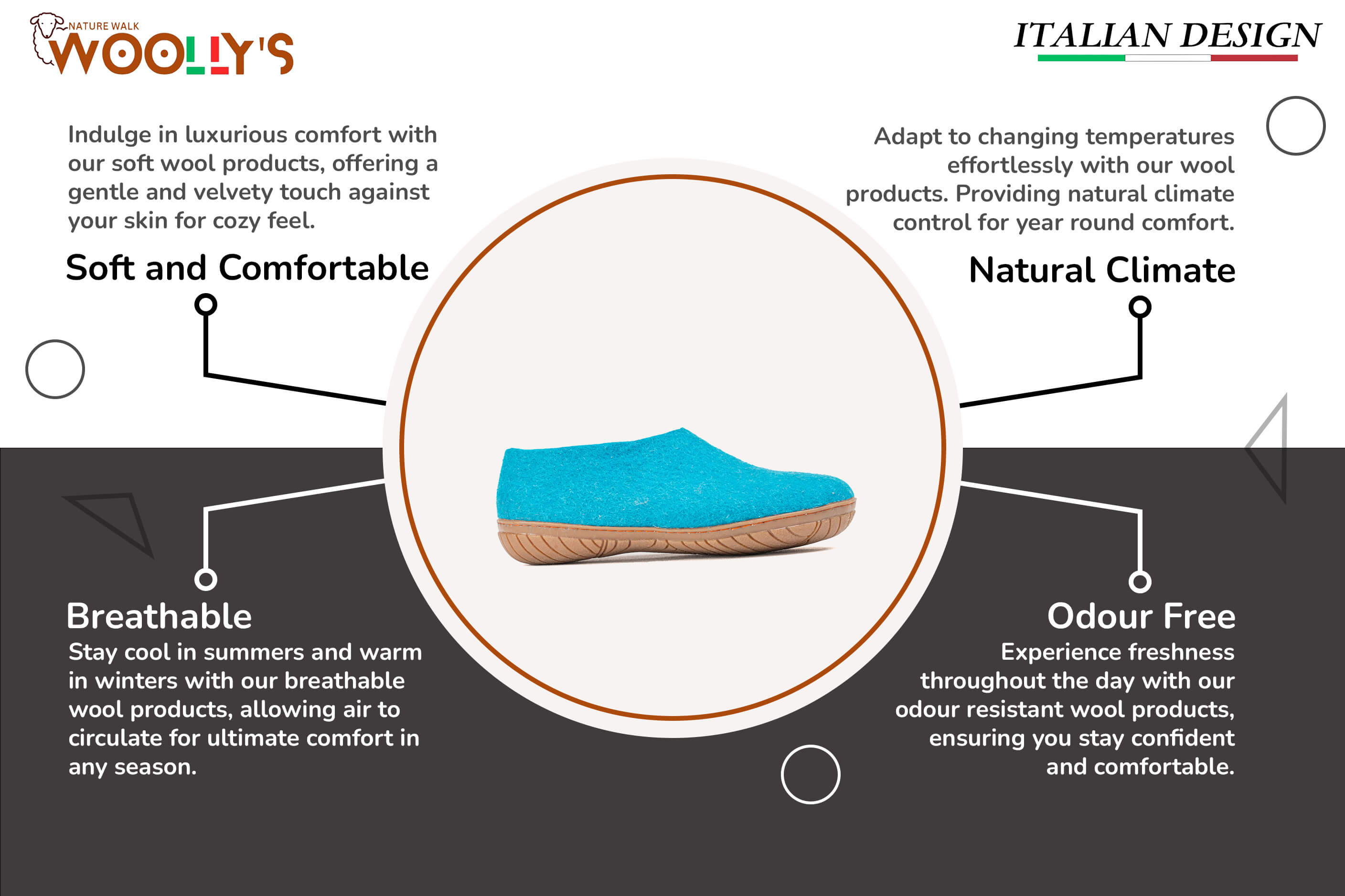Outdoor Shoes With Rubber Sole - Turquoise Feature