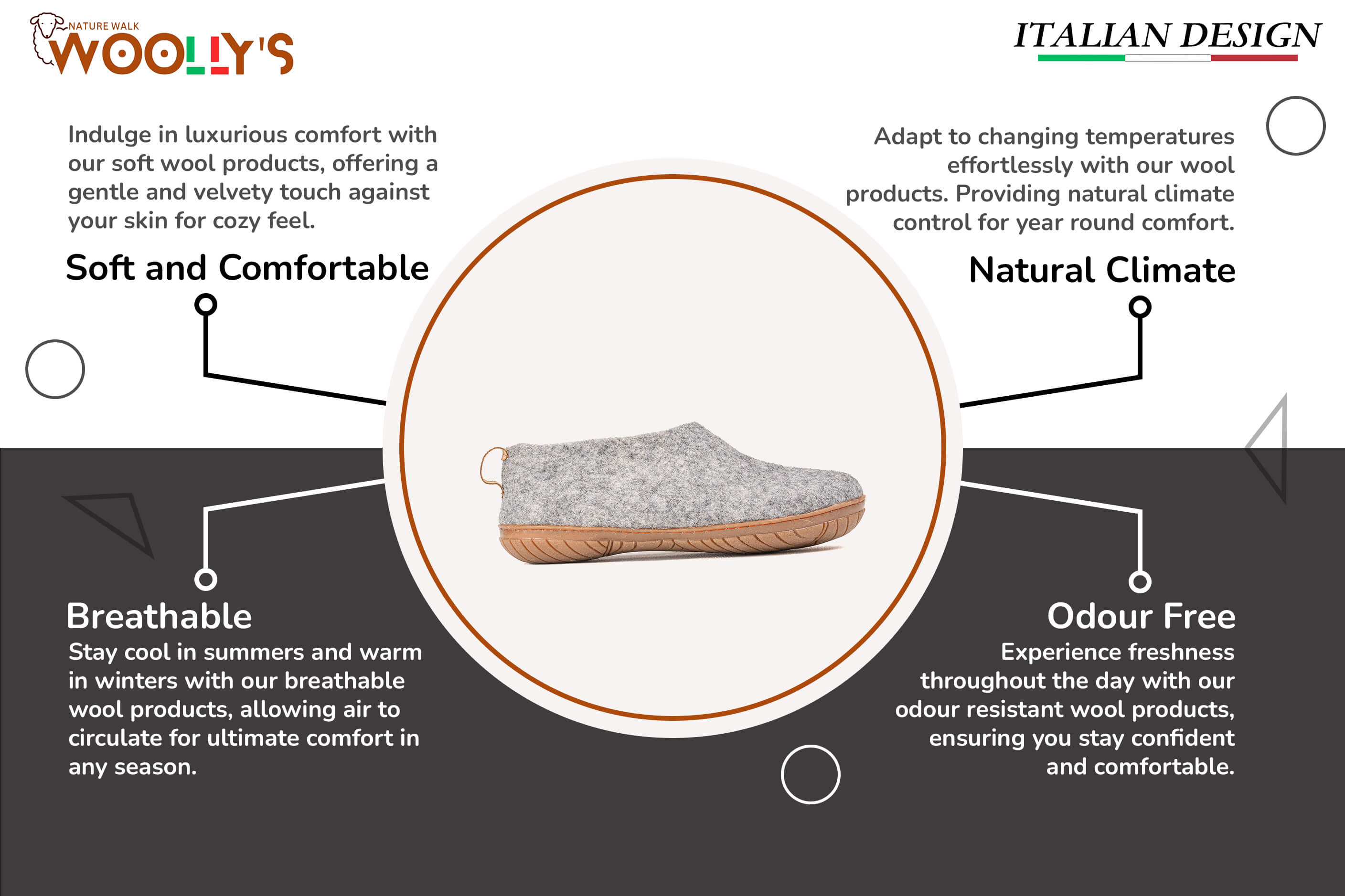 Outdoor Shoes With Rubber Sole - Natural Grey Feature