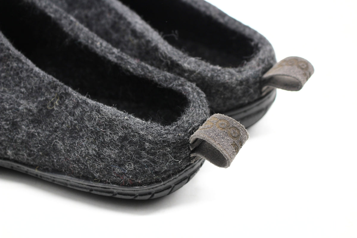 Outdoor Open Heel Slippers With Rubber Sole - Black