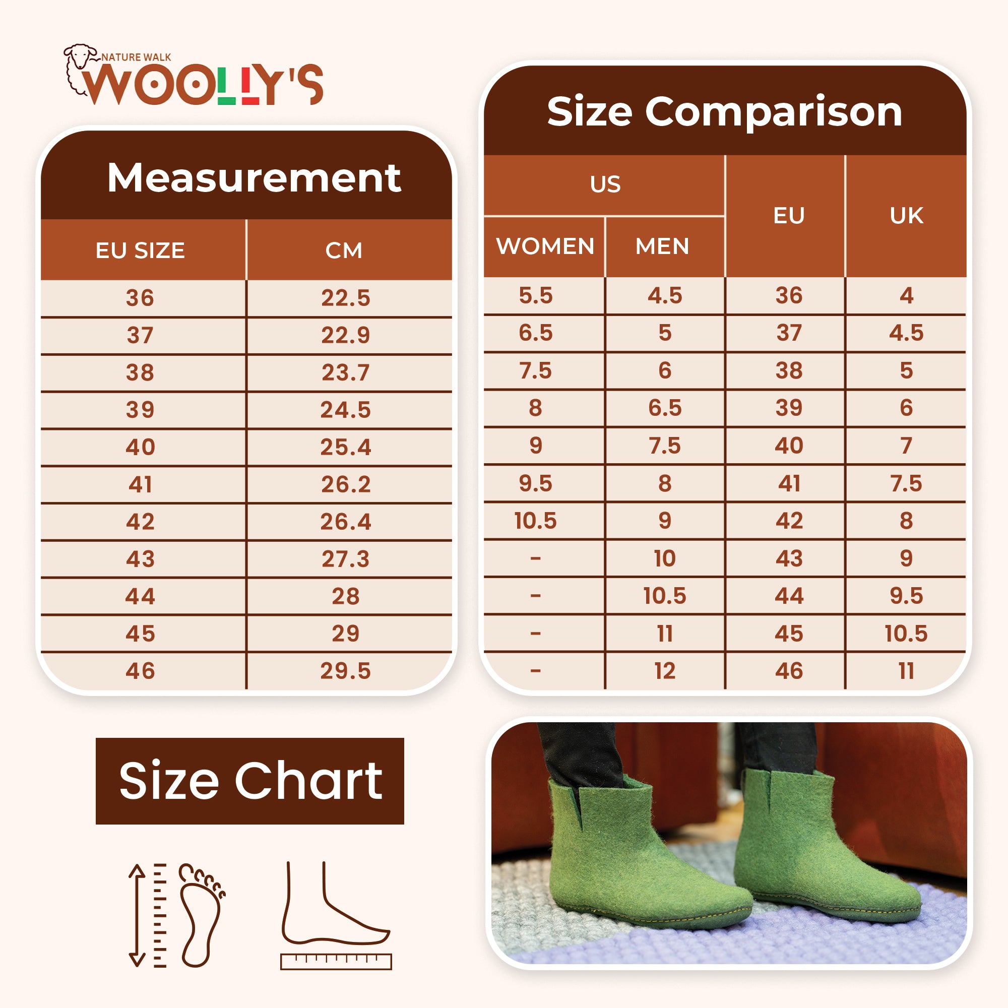 Bottes d'intérieur avec semelle en cuir-Vert