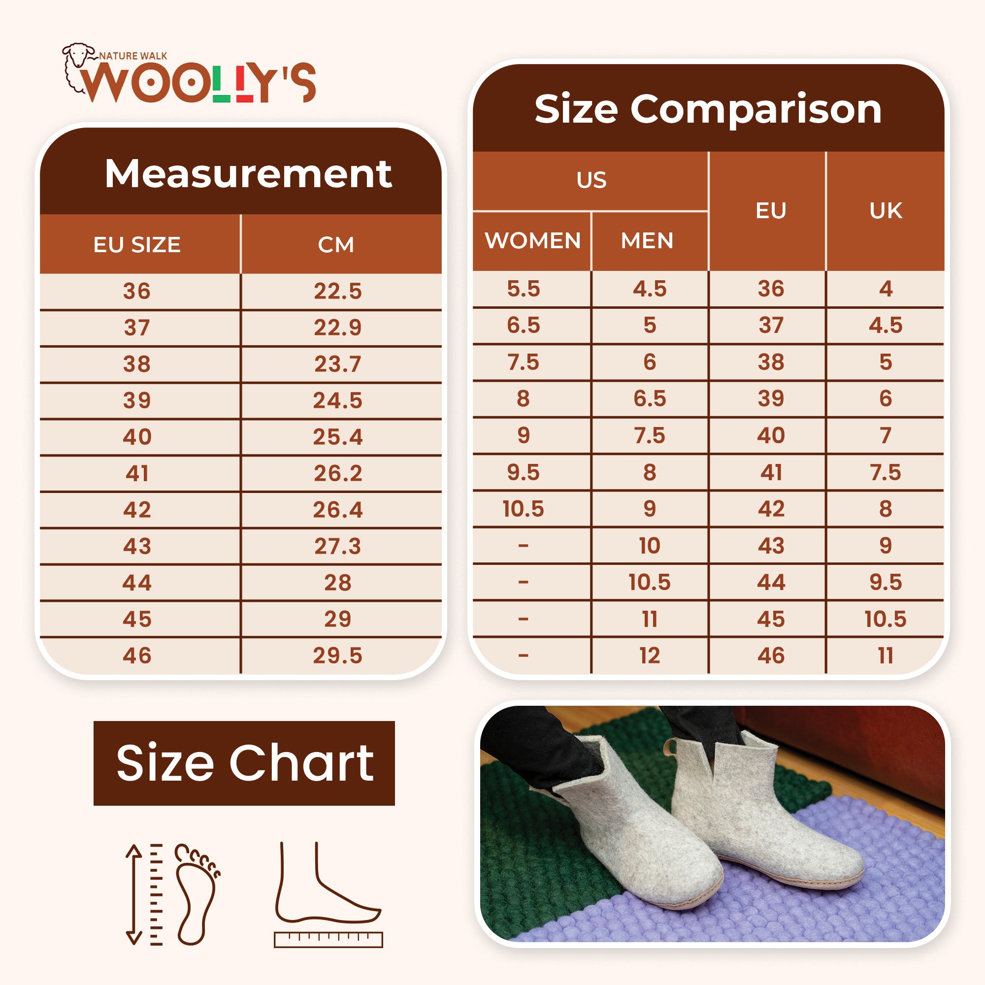 Stivali da interno con suola in cuoio - Marrone chiaro