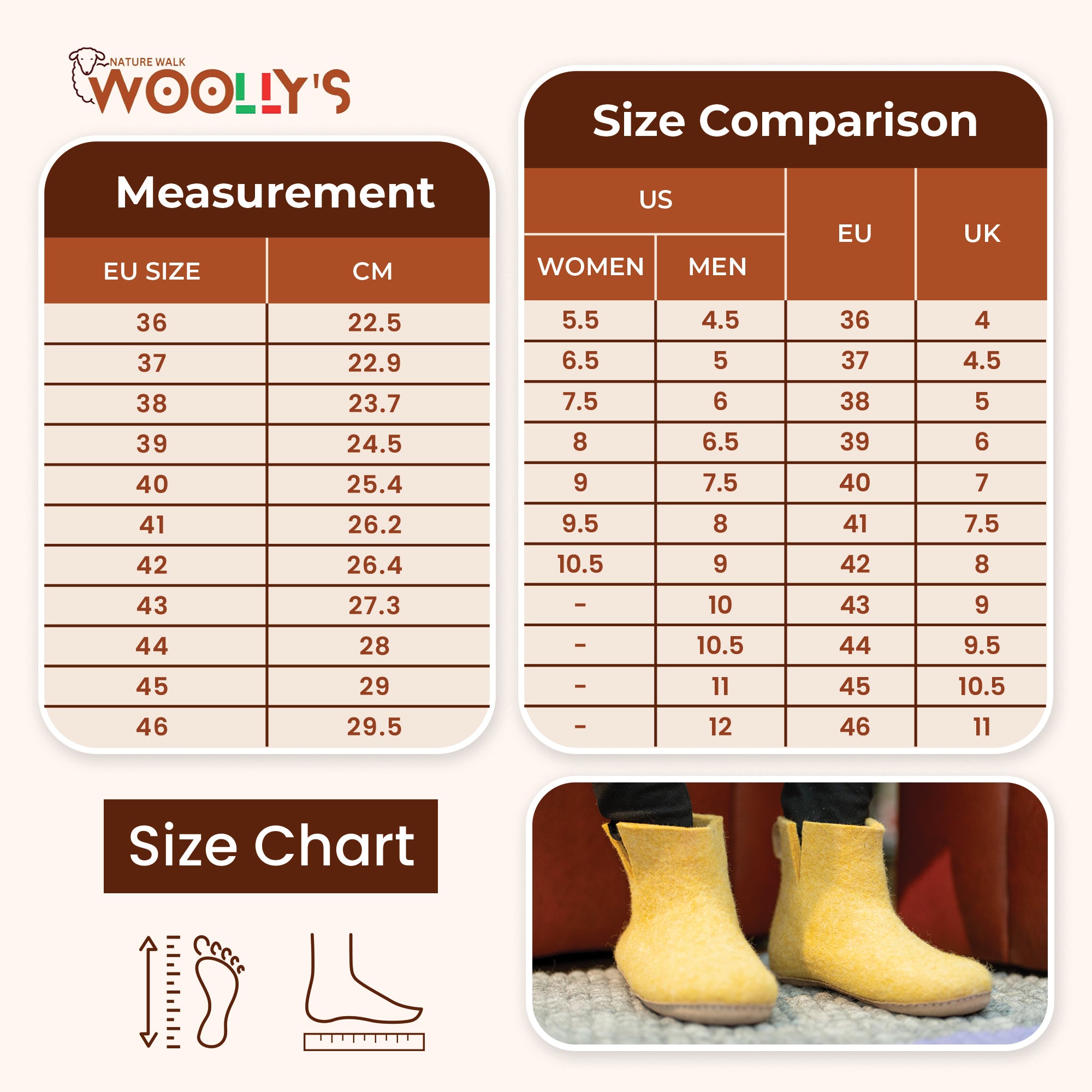 Stivali da interno con suola in pelle - Senape