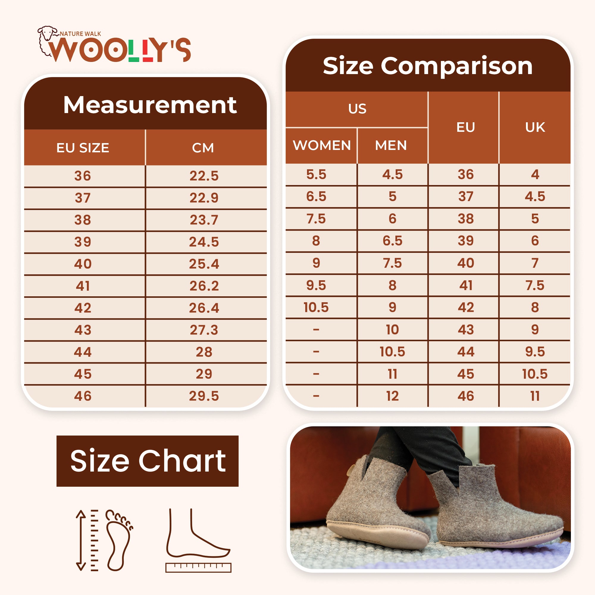 Stivali da interno con suola in pelle - marrone naturale