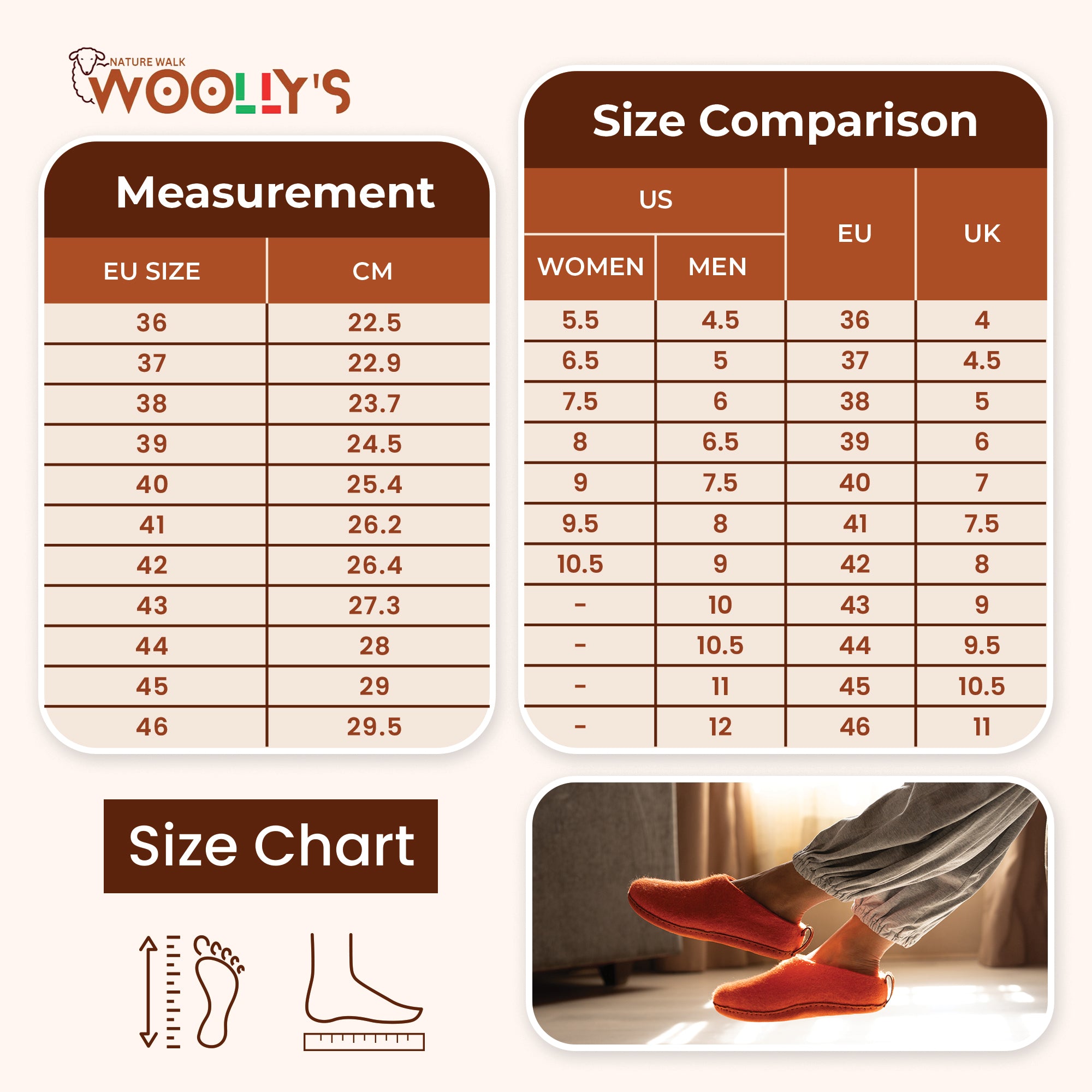 Indoor Open Heel Slippers With Leather Sole - Orange