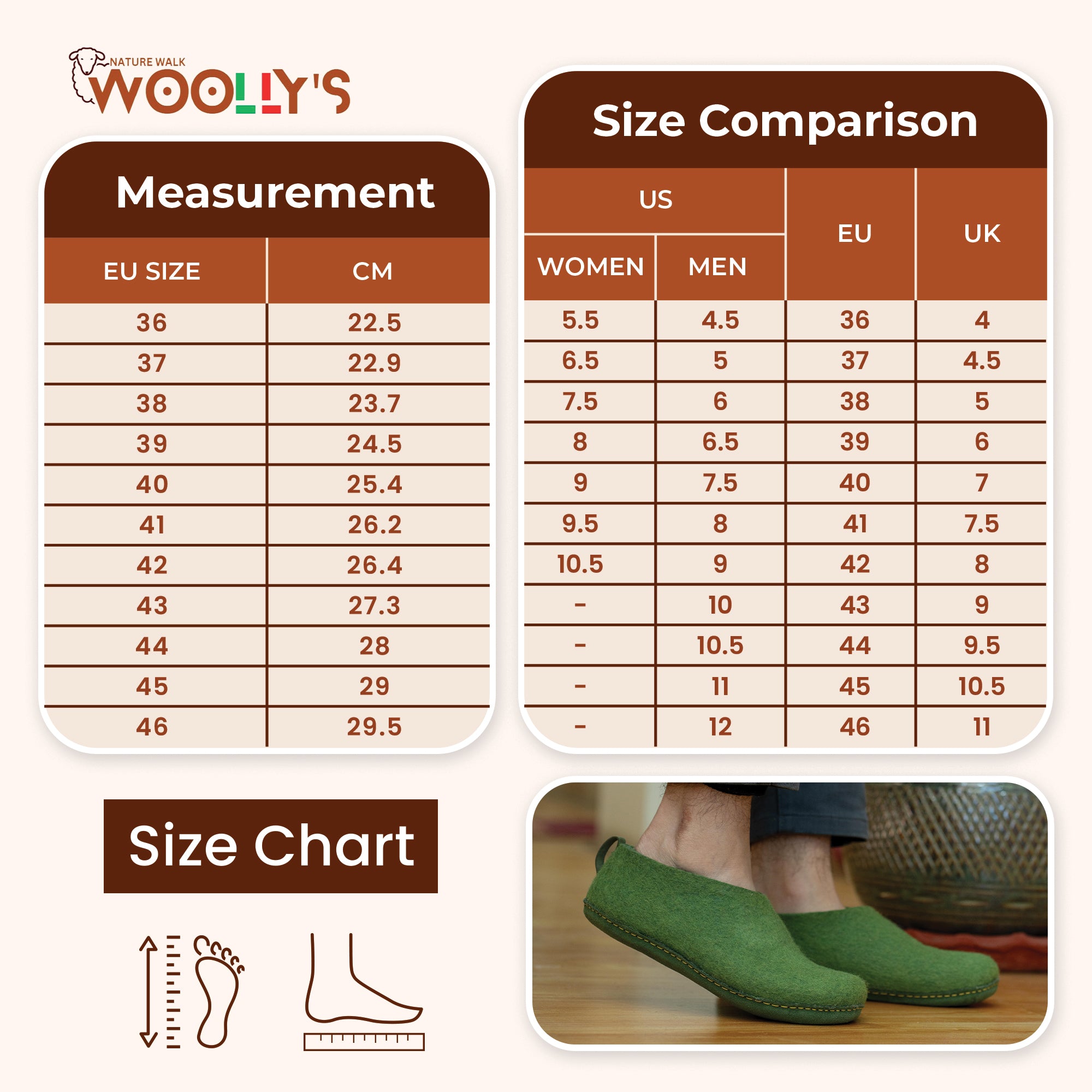 Indoor Shoes With Leather Sole - Green