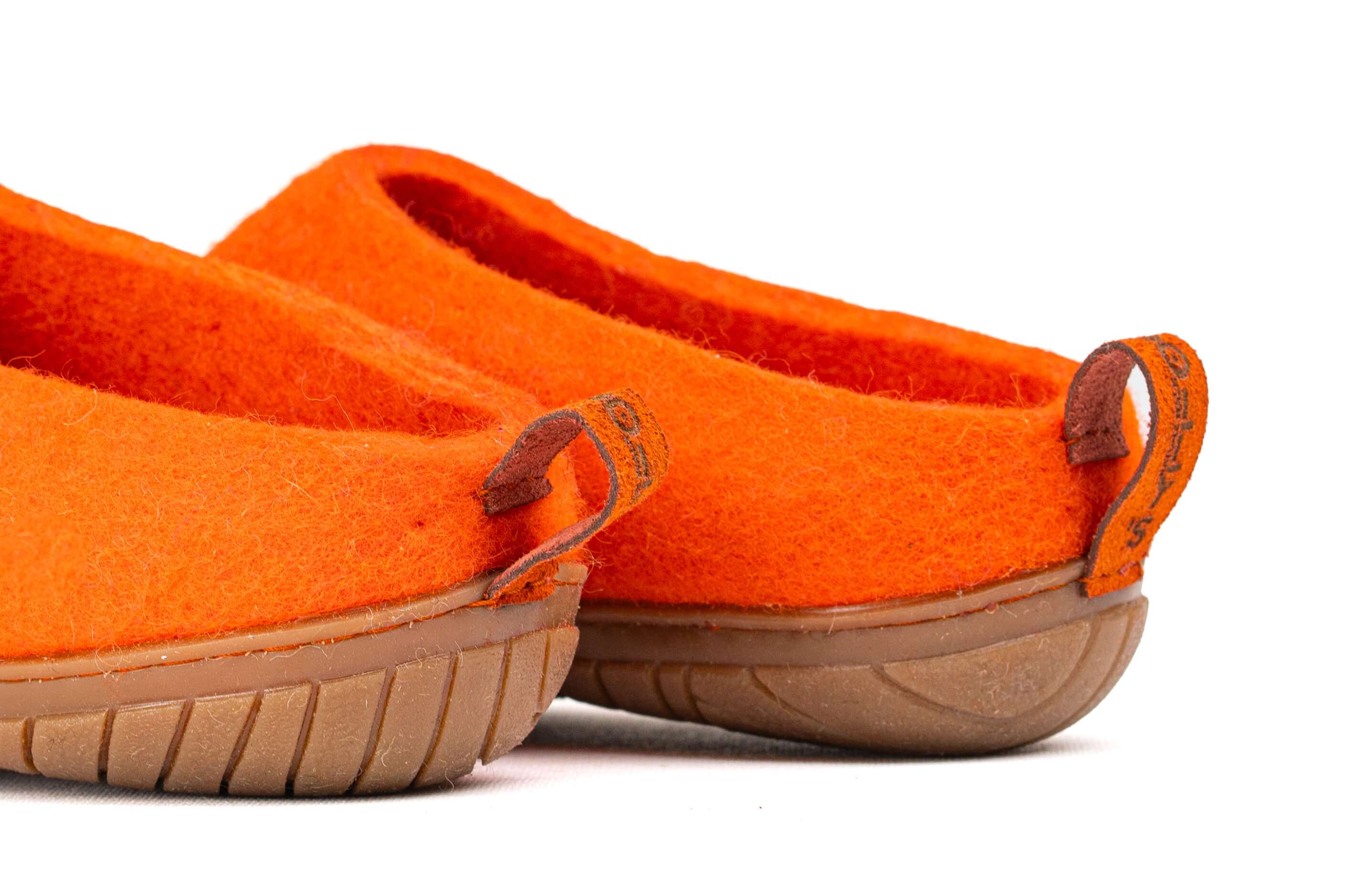 Outdoor Open Heel Slippers With Rubber Sole - Orange