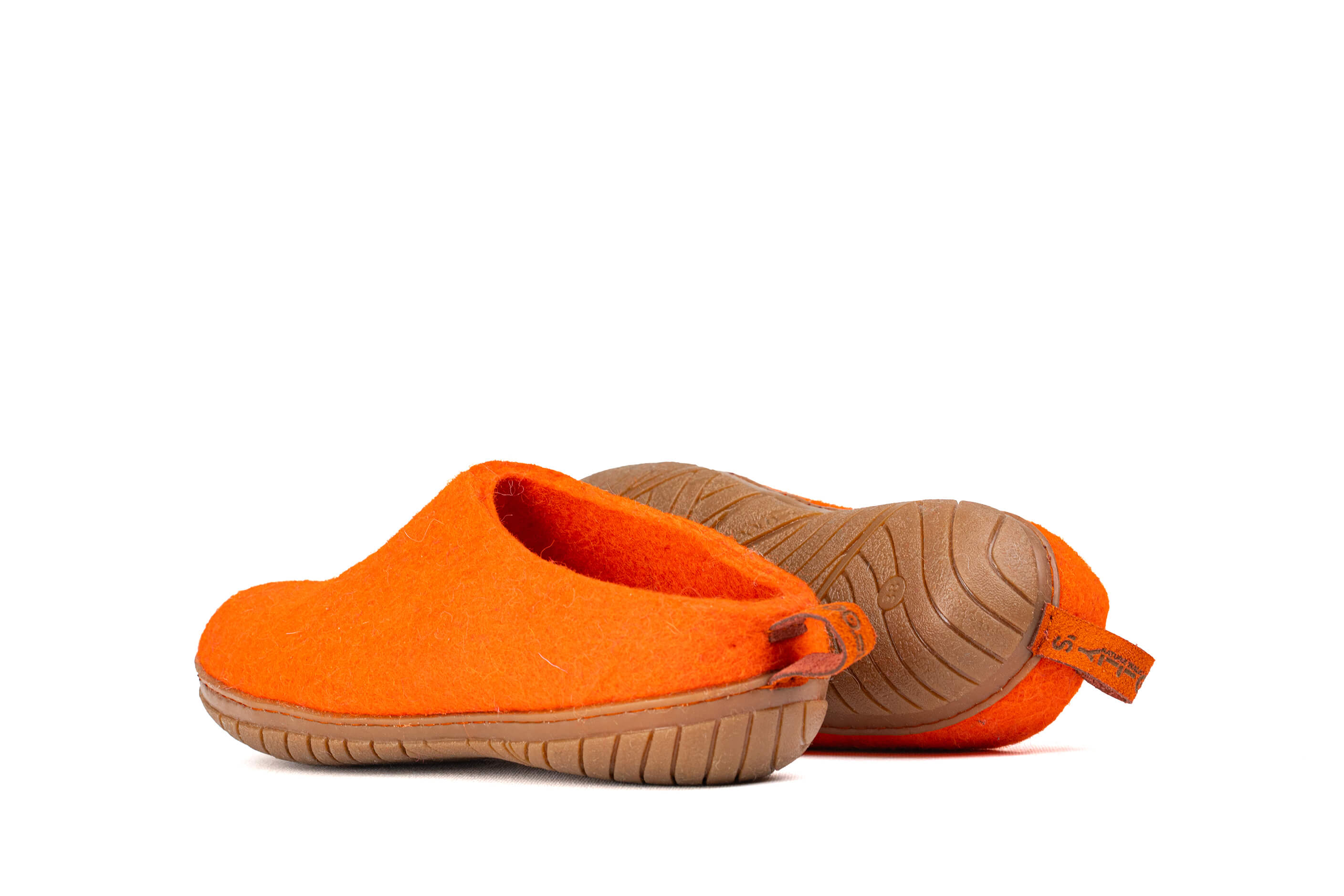 Outdoor Open Heel Slippers With Rubber Sole - Orange
