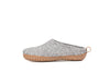 Outdoor Open Heel Slippers With Rubber Sole - Natural Grey