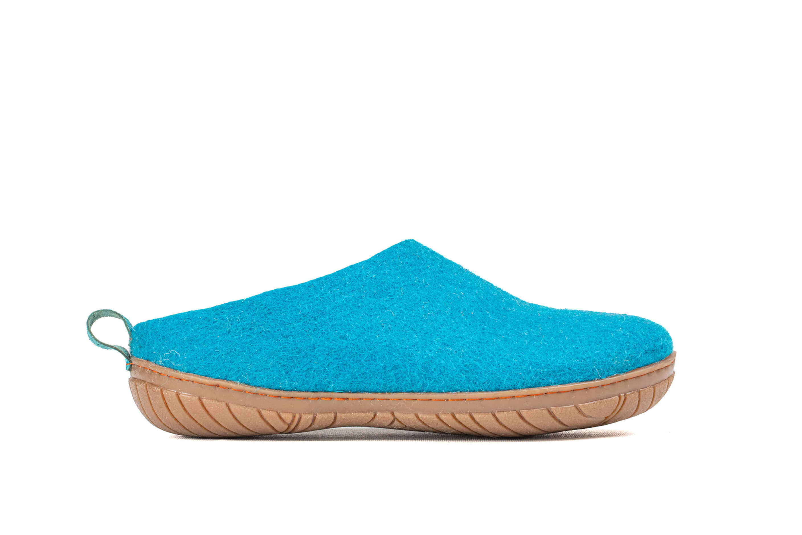 Outdoor Open Heel Slippers With Rubber Sole - Turquoise