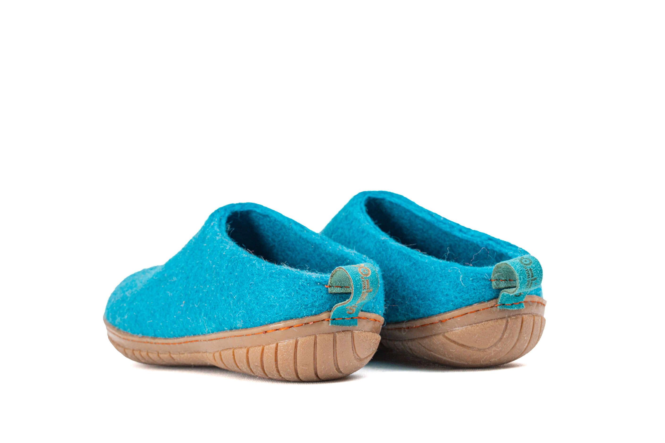 Outdoor Open Heel Slippers With Rubber Sole - Turquoise