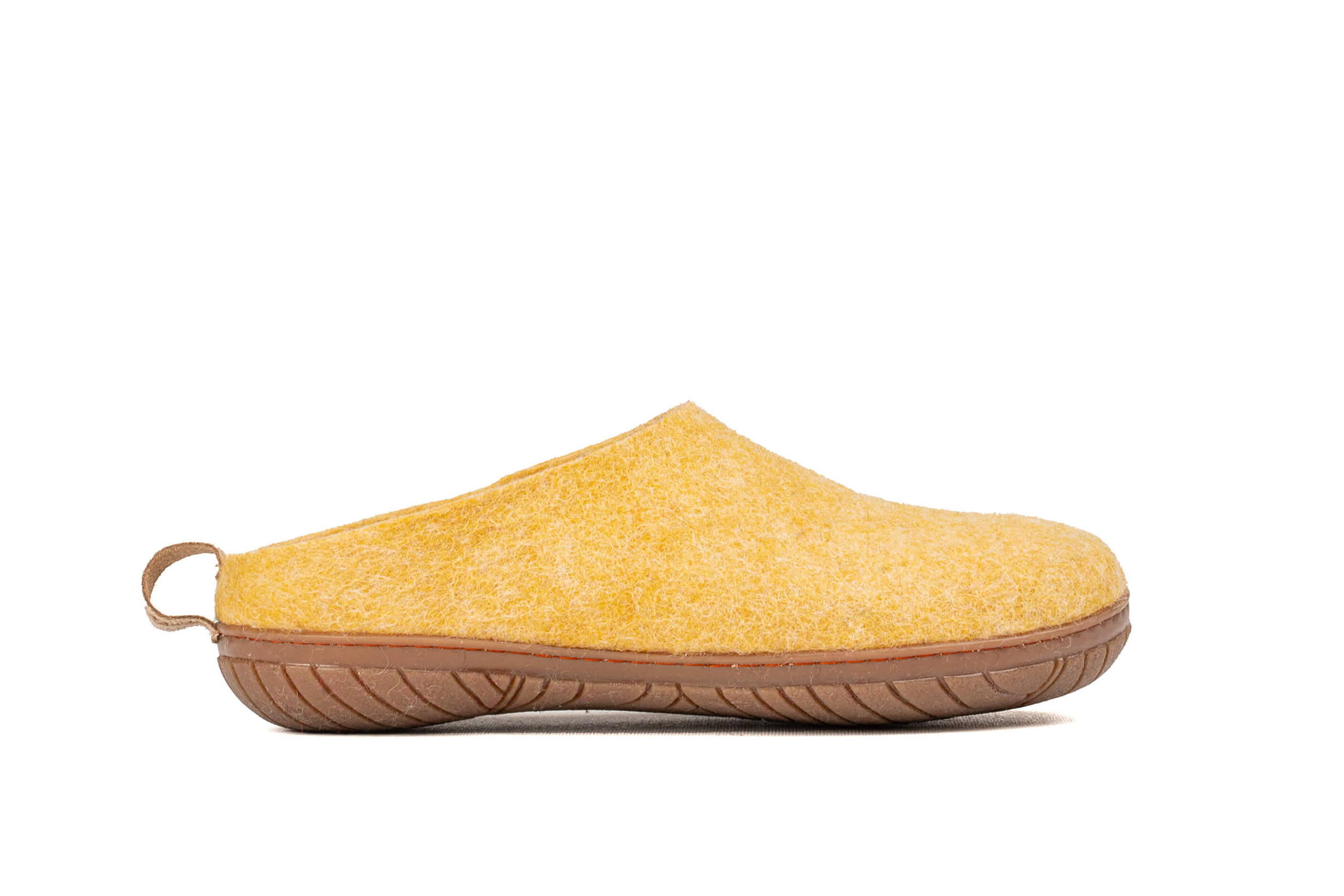 Outdoor Open Heel Slippers With Rubber Sole - Mustard