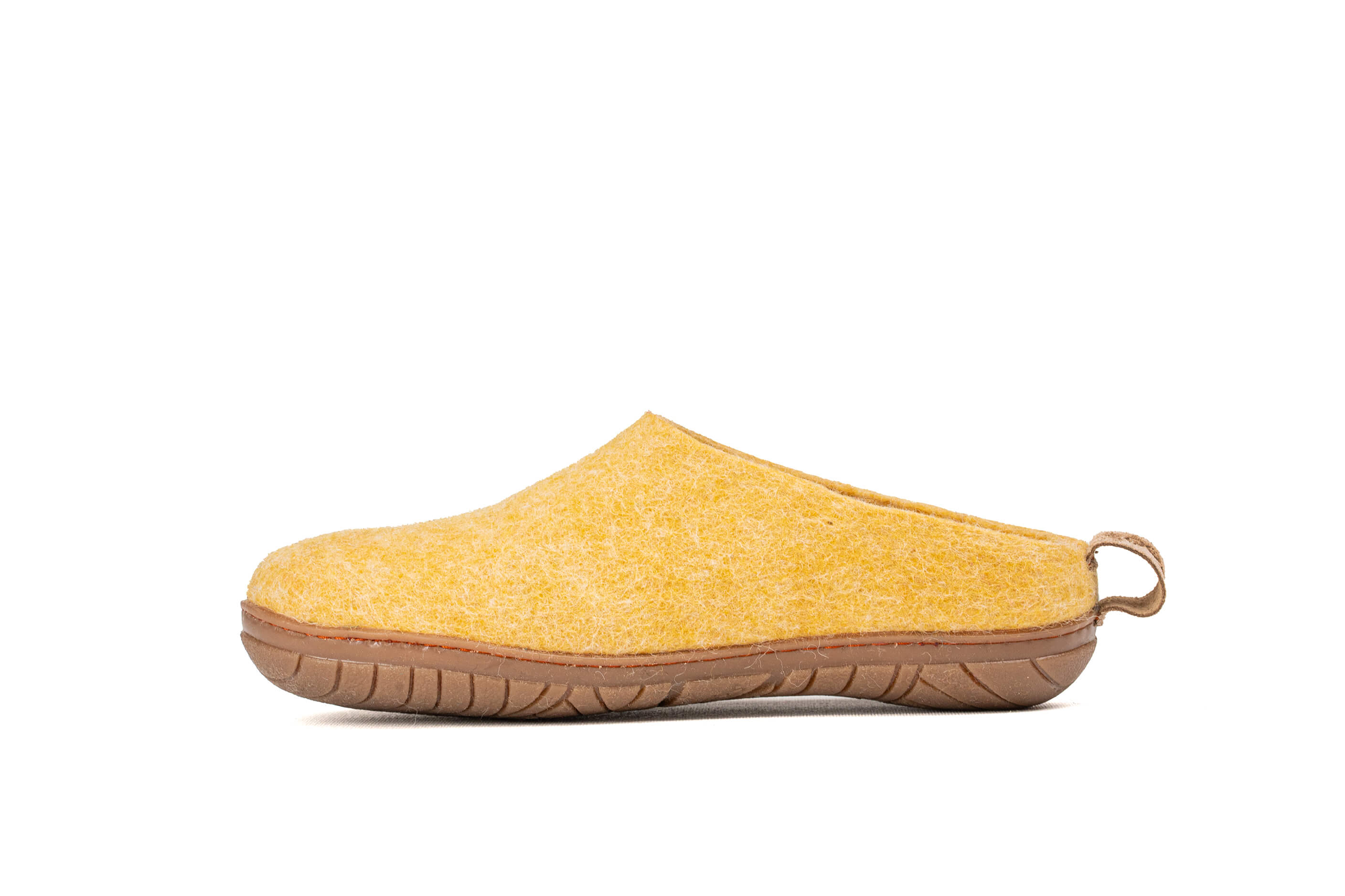 Outdoor Open Heel Slippers With Rubber Sole - Mustard