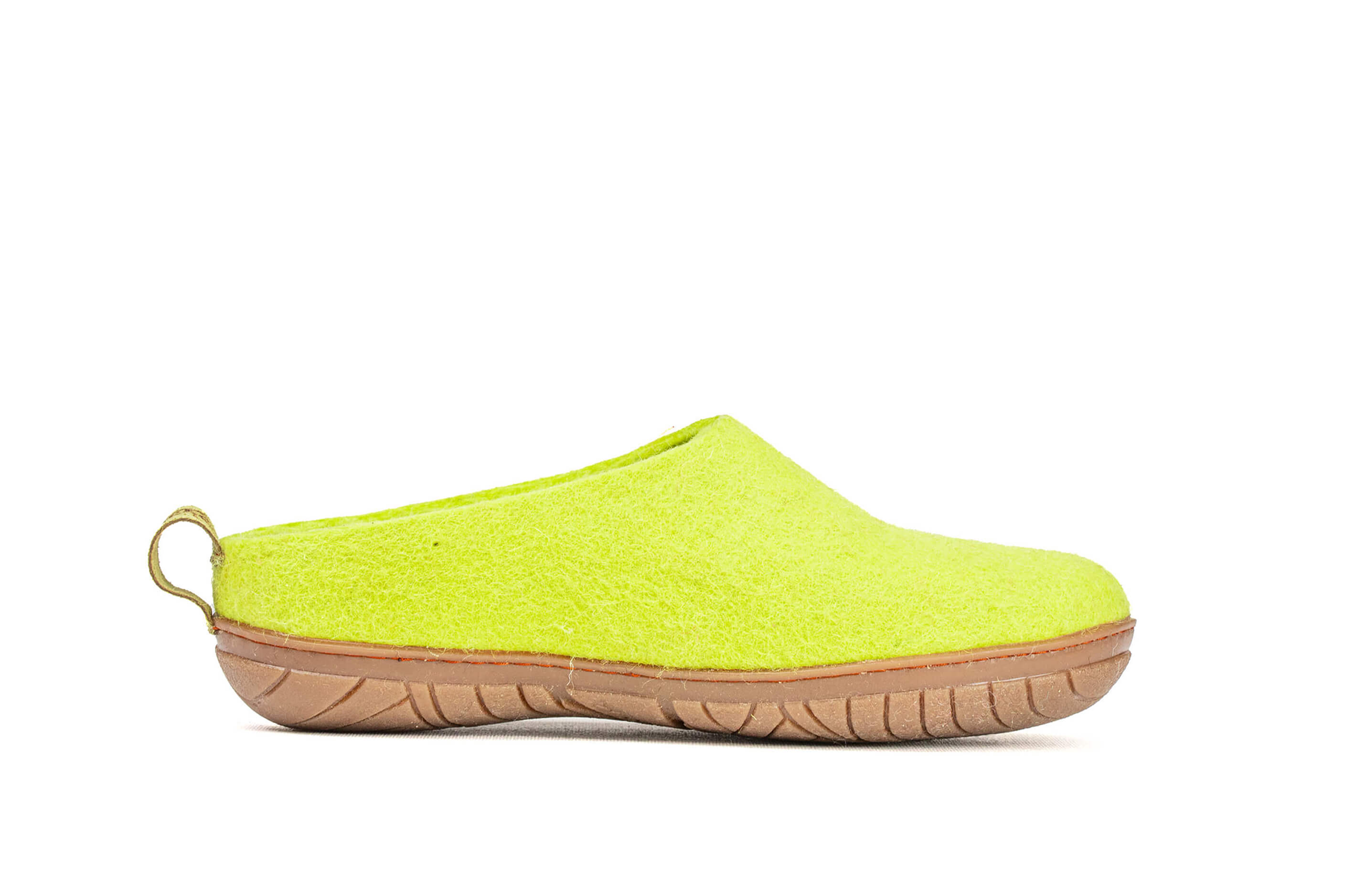 Outdoor Open Heel Slippers With Rubber Sole - Lime Green