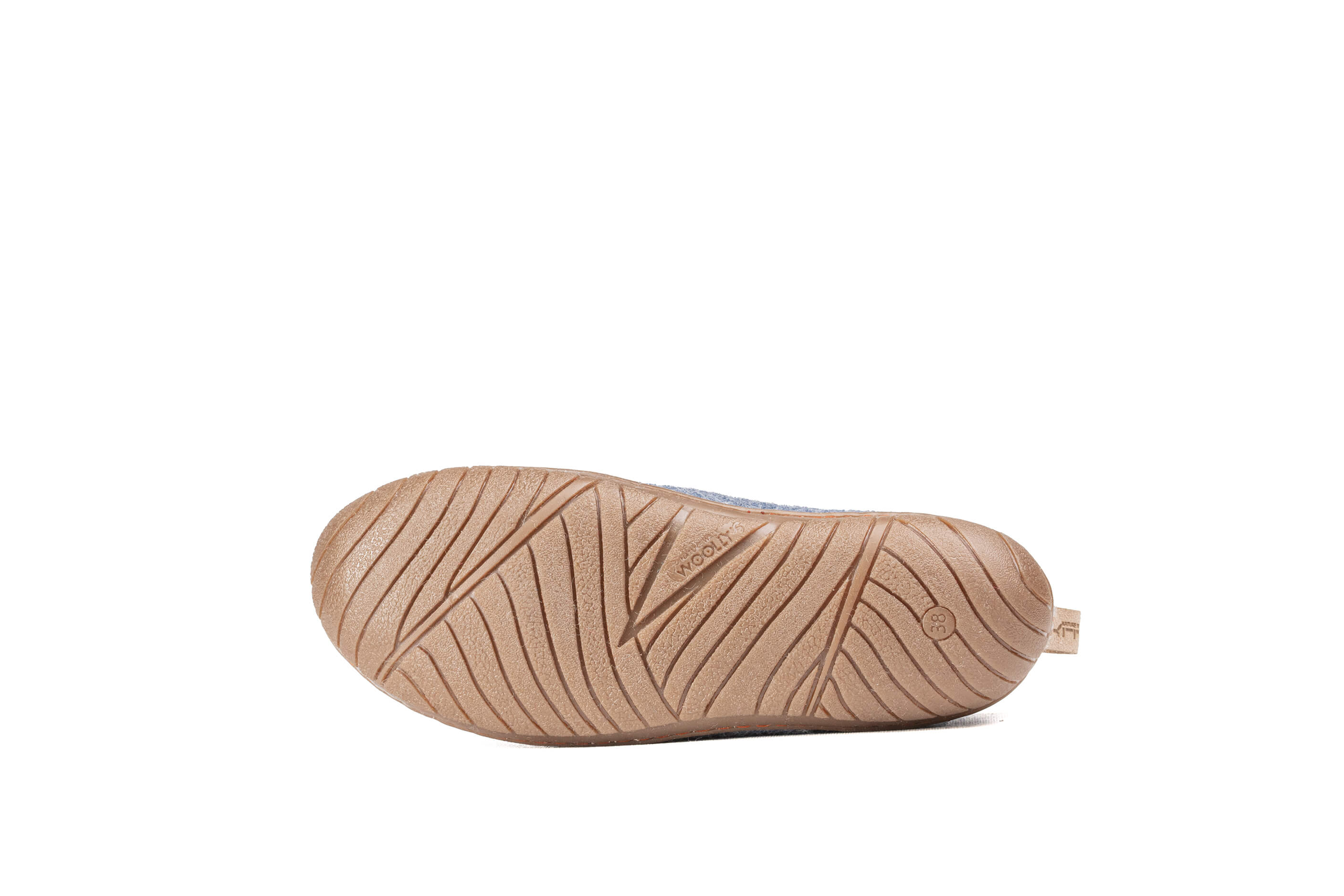 Outdoor Woolen Shoes With Rubber Sole - Denim