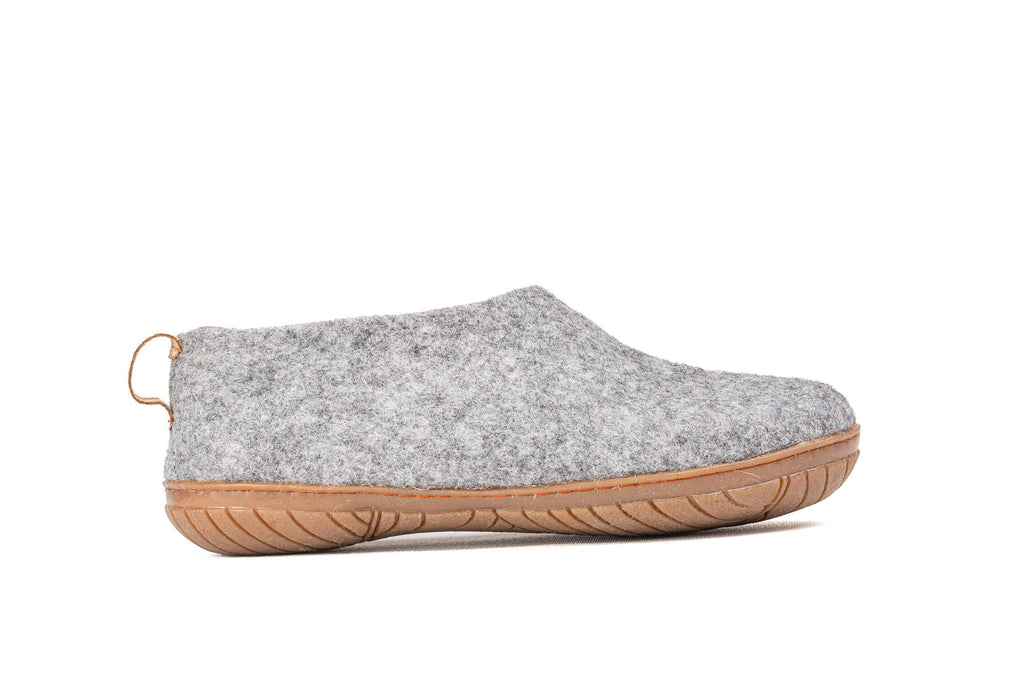 Outdoor Shoes With Rubber Sole - Natural Grey