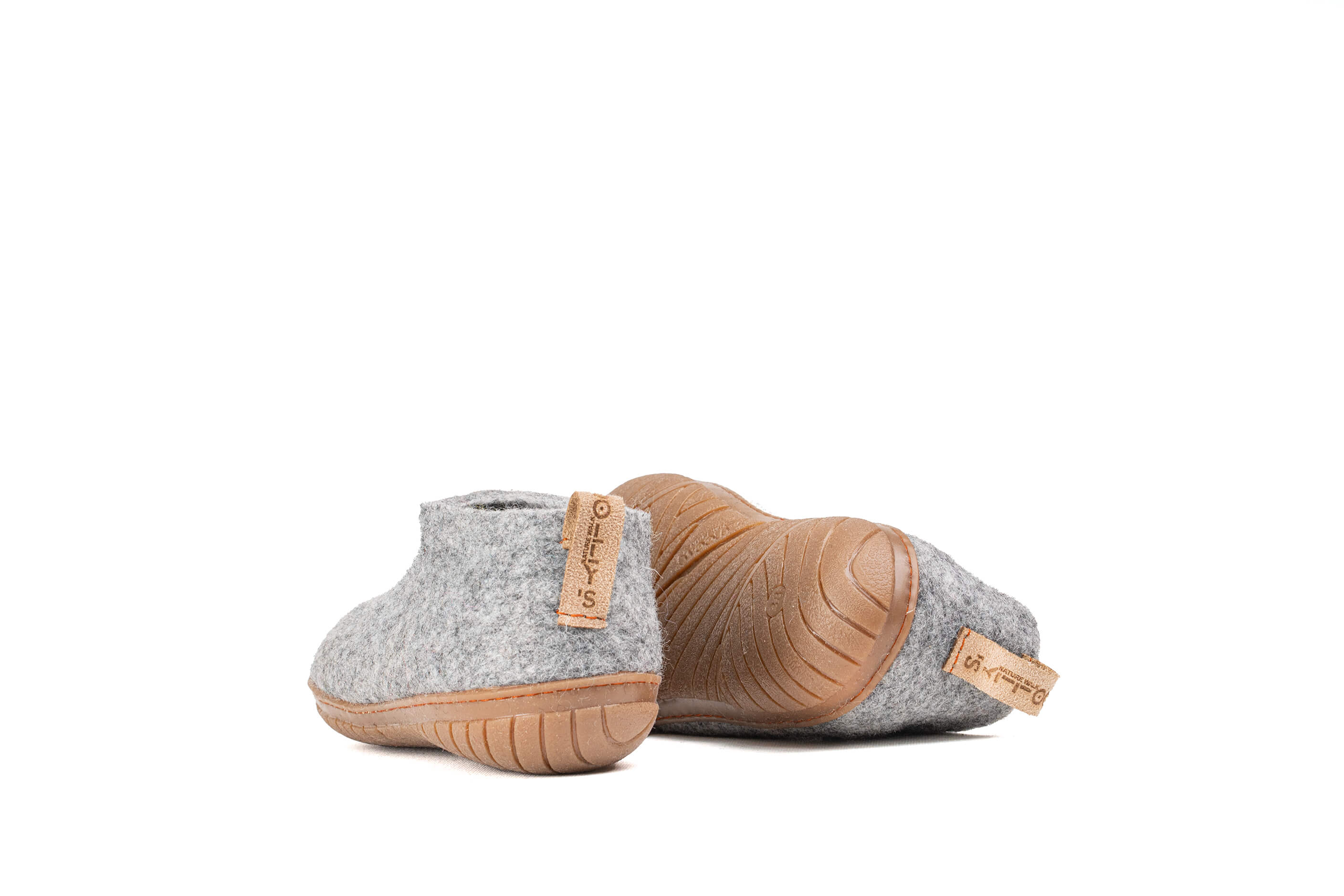 Outdoor Shoes With Rubber Sole - Natural Grey