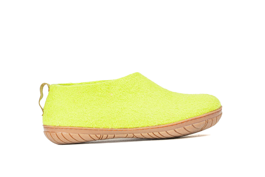 Outdoor Shoes With Rubber Sole - Lime Green