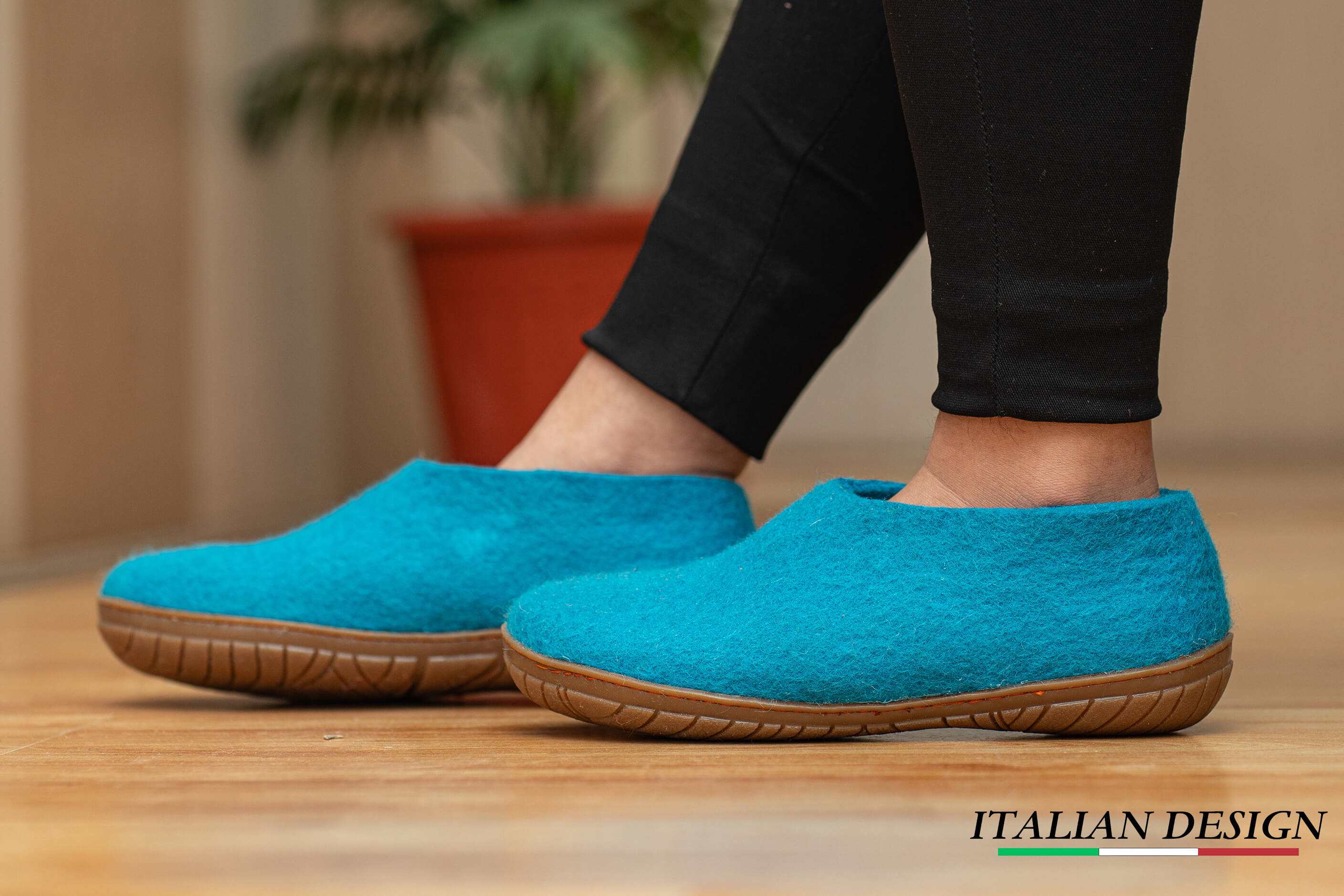 Outdoor Shoes With Rubber Sole - Turquoise
