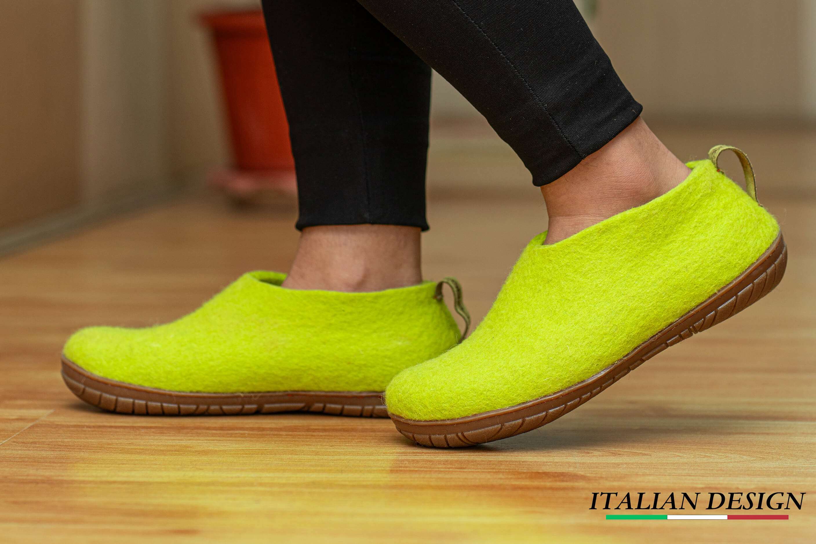 Outdoor Shoes With Rubber Sole - Lime Green