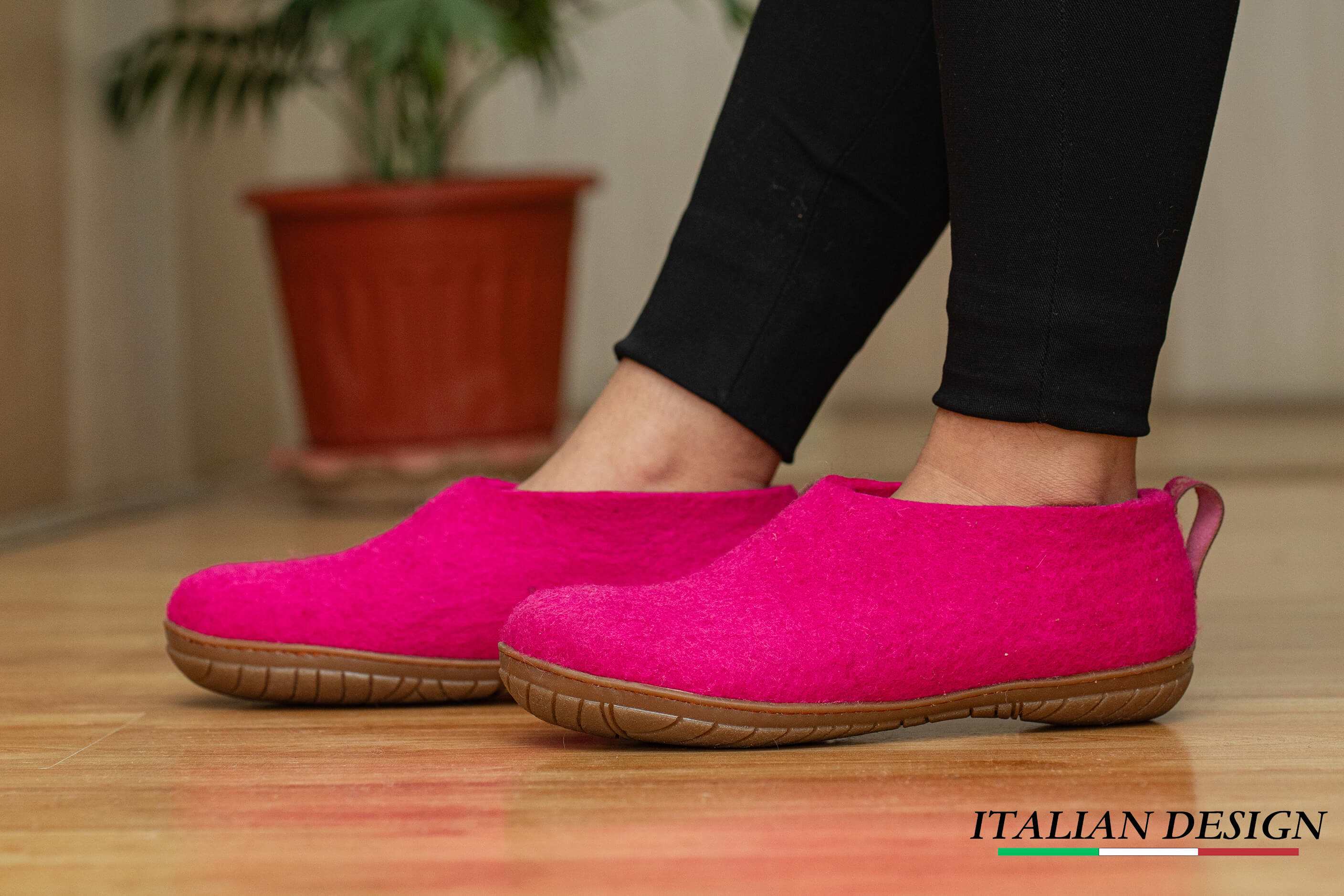 Outdoor Shoes With Rubber Sole - Fuchsia