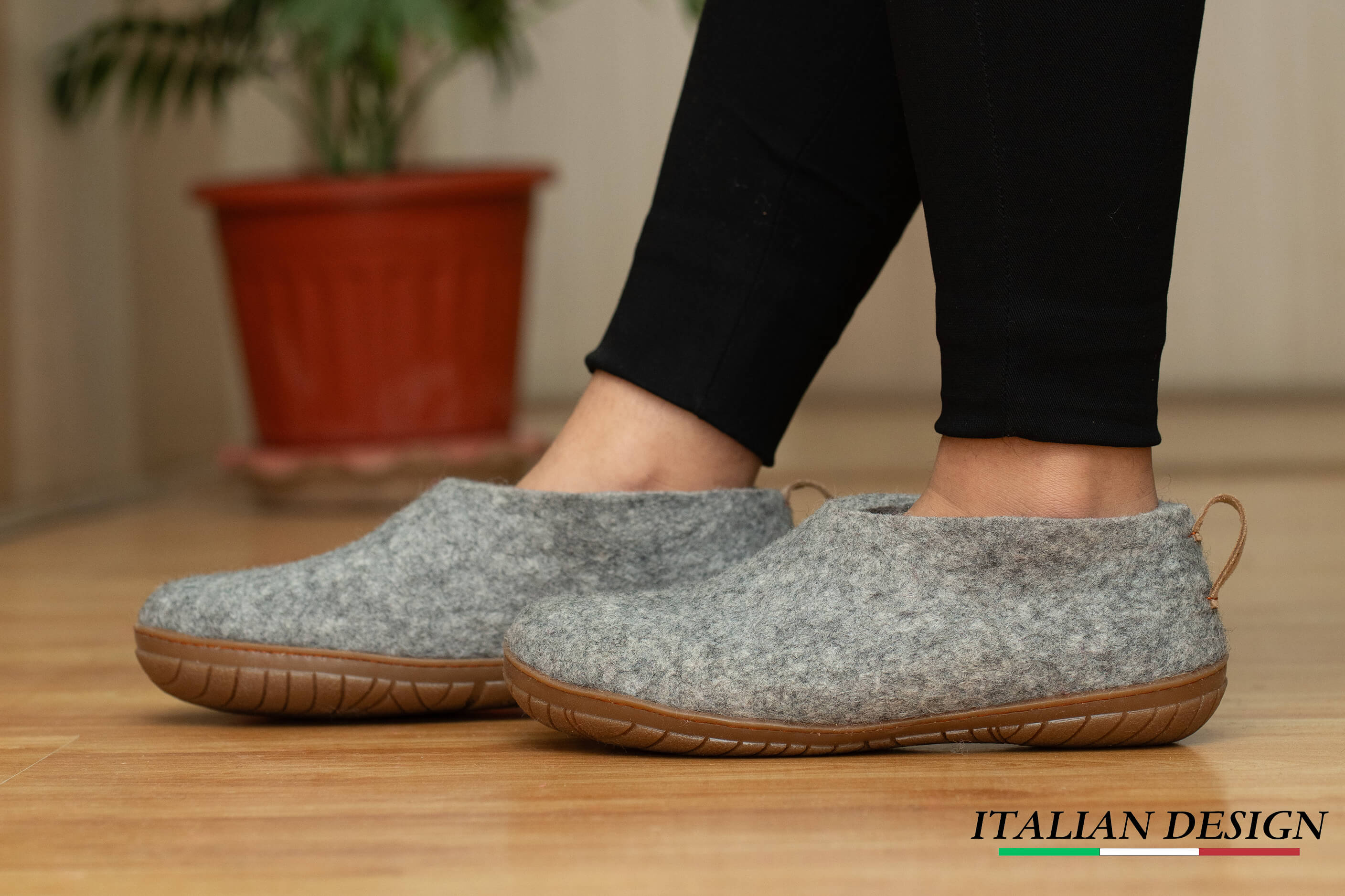 Outdoor Shoes With Rubber Sole - Natural Grey
