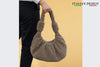 Handmade Sherpa Woolen Tote Bags- Brown