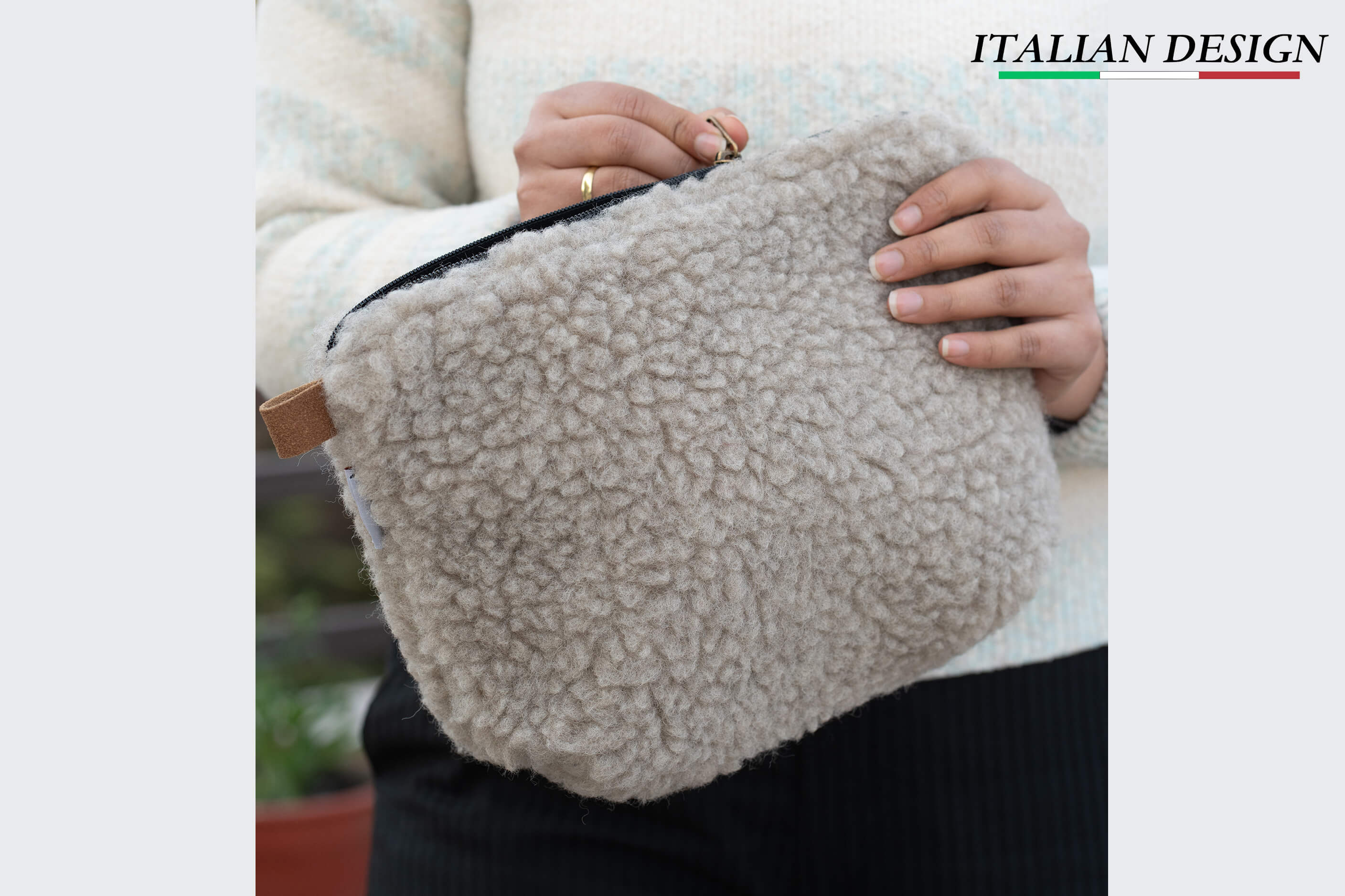 Sherpa Woolen Bag - Grey