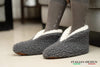 Sherpa Woollen Folding Shoes - Inside White /Outside Grey, Handmade Sherpa shoes