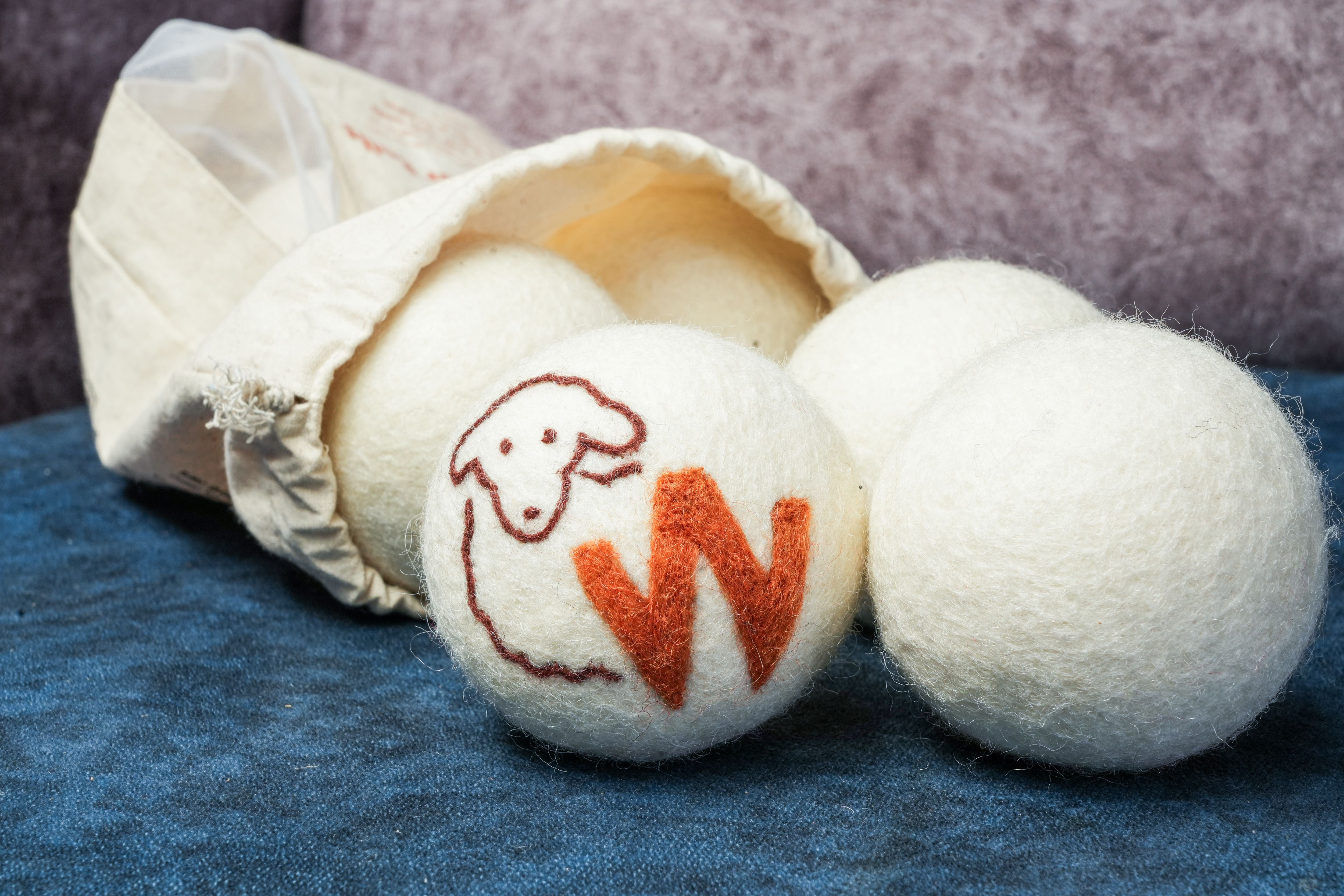 Woolly's Wool Dryer Balls – 100% Pure New Zealand Wool, Reusable Natural Fabric Softener, Reduces Drying Time & Clothes Wrinkles, Chemical-Free Dryer Balls