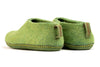 Scarpe da interni con suola in cuoio - Verde