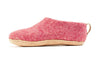 Scarpe da interni con suola in cuoio - Rosa ciliegia