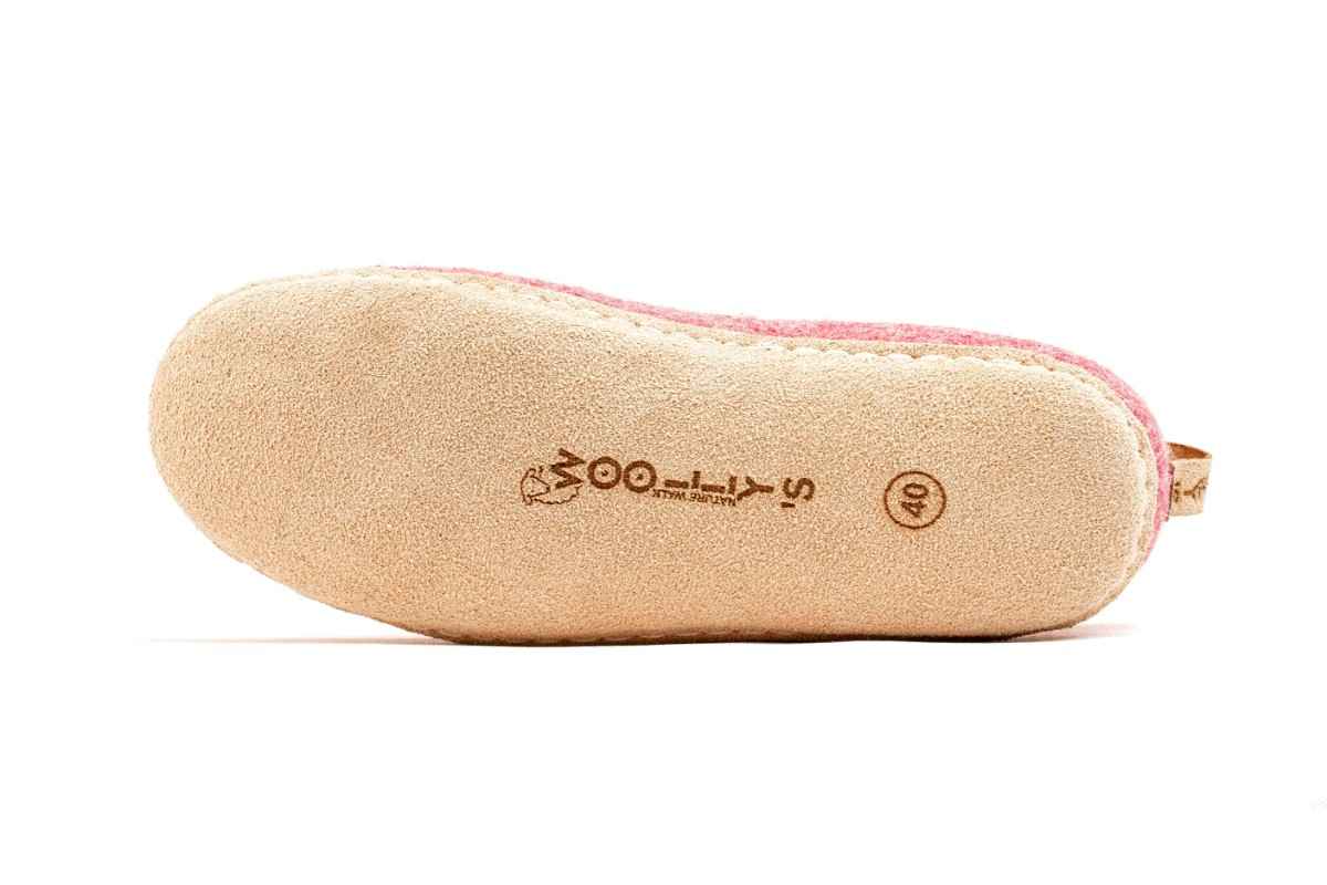 Zapatos de interior con suela de cuero-Cherry Pink