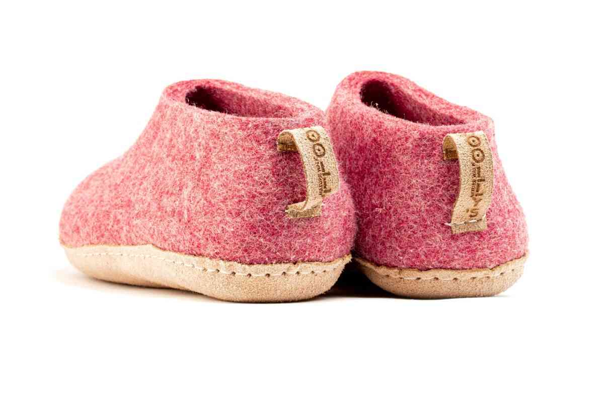 Zapatos de interior con suela de cuero-Cherry Pink