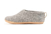 Scarpe da interno con suola in pelle - Grigio naturale