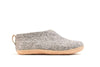 Scarpe da interno con suola in pelle - Grigio naturale