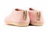 Scarpe da interni con suola in cuoio - Rosa baby