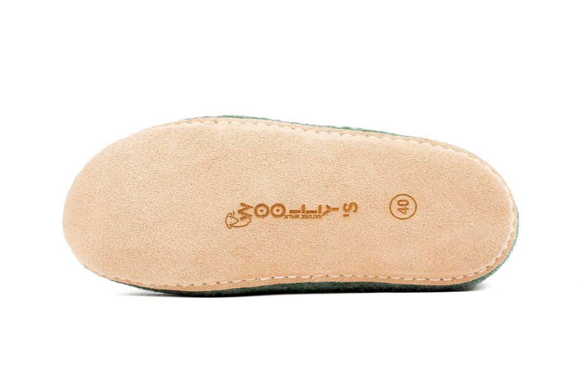 Bottes d'intérieur à semelles en cuir-Vert jungle