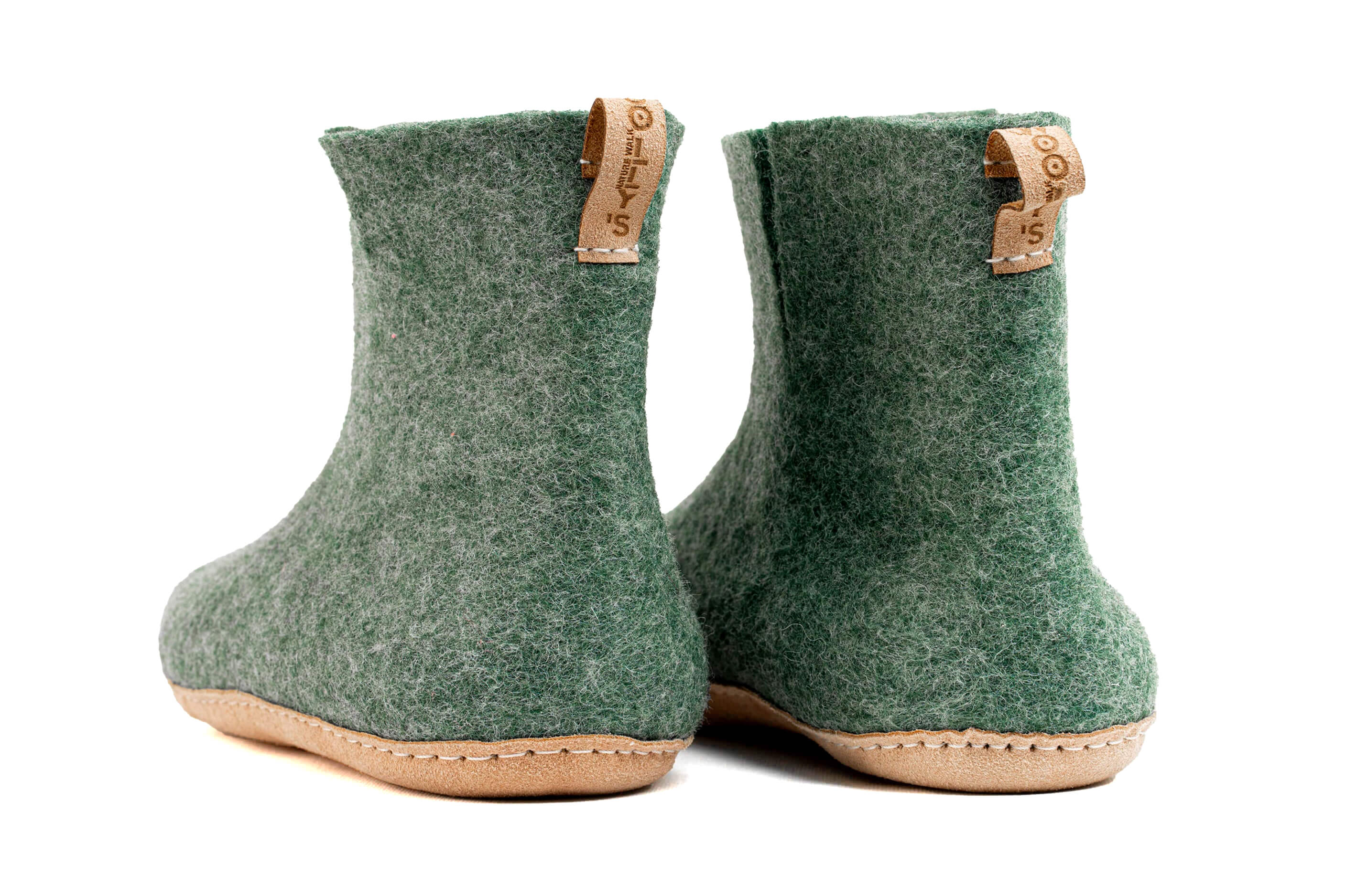 Indoor Boots With Leather Sole - Jungle Green