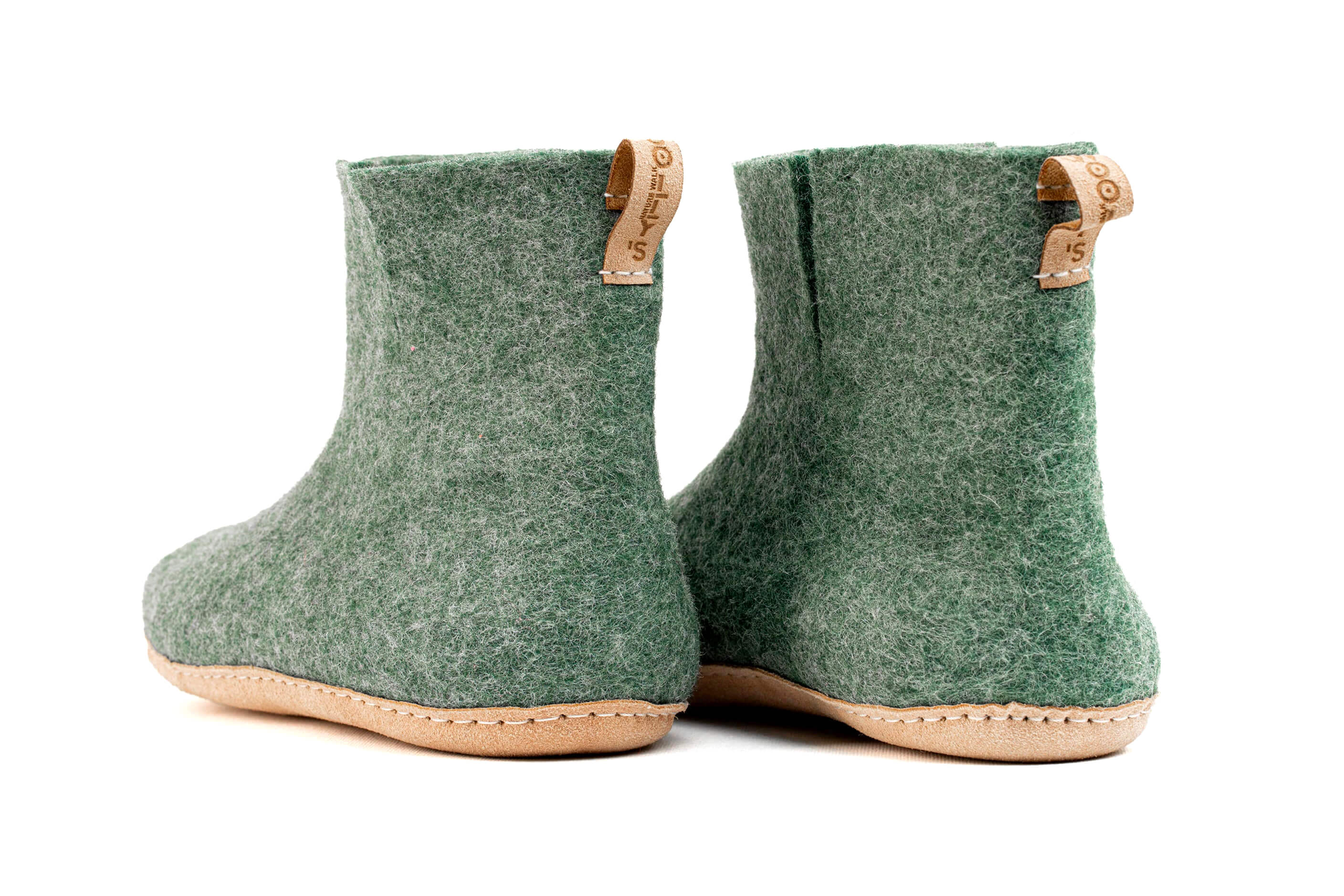 Indoor Boots With Leather Sole - Jungle Green