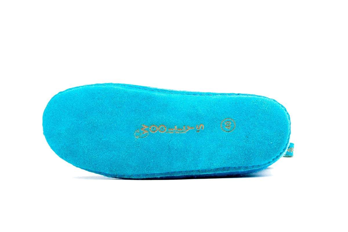 Botas de Interior con Suela de Cuero - Turquesa