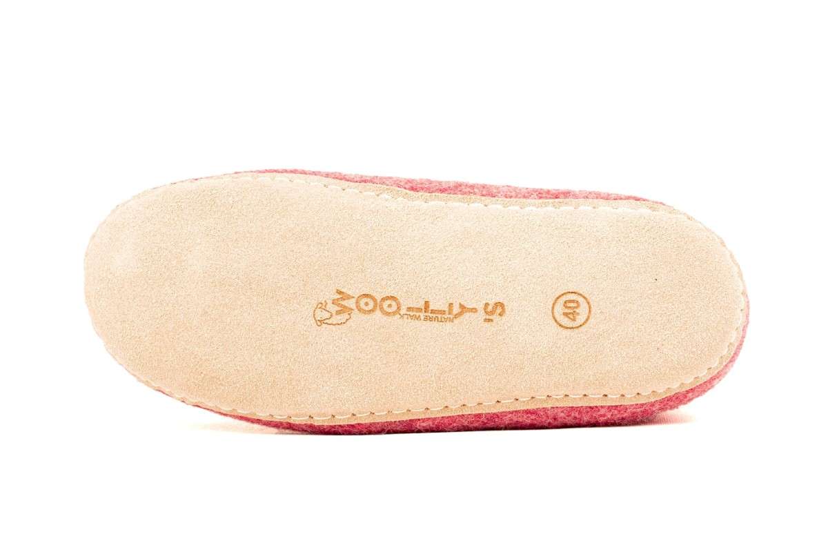 Indoor Boots With Leather Sole - Cherry Pink
