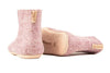 Bottes d'intérieur à semelles en cuir-Lavande