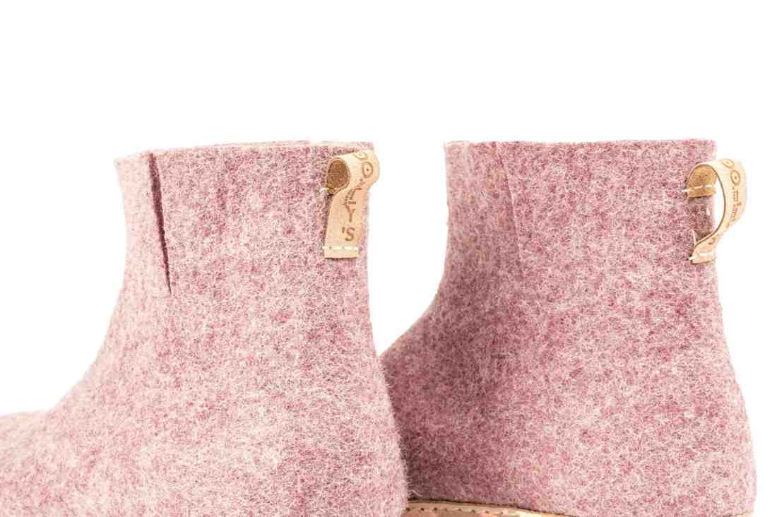 Bottes d'intérieur à semelles en cuir-Lavande