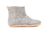Botas de Interior con Suela de Cuero - Gris Natural