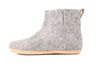 Botas de Interior con Suela de Cuero - Gris Natural